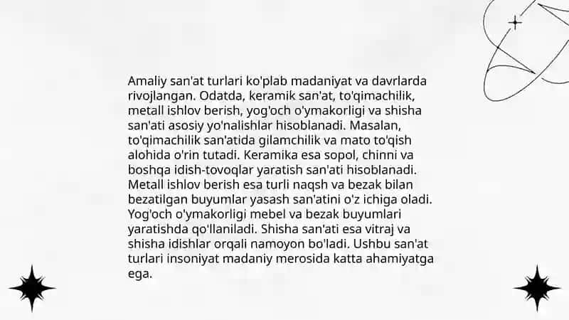 Tasviriy va amaliy sanat fani predmeti 4