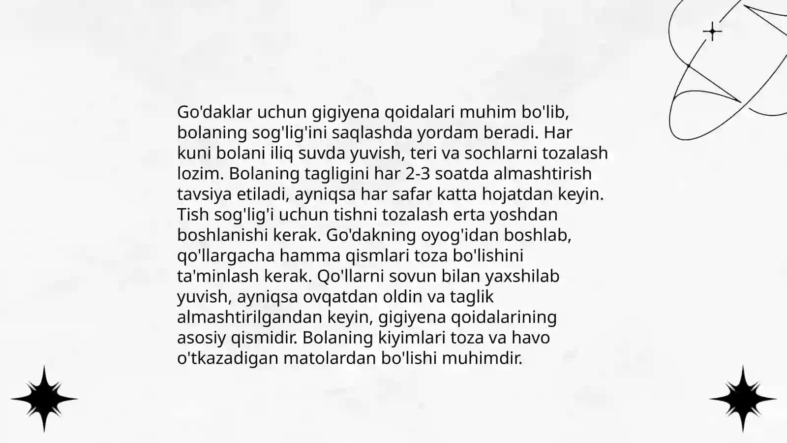 Bola parvarishi haqida 4