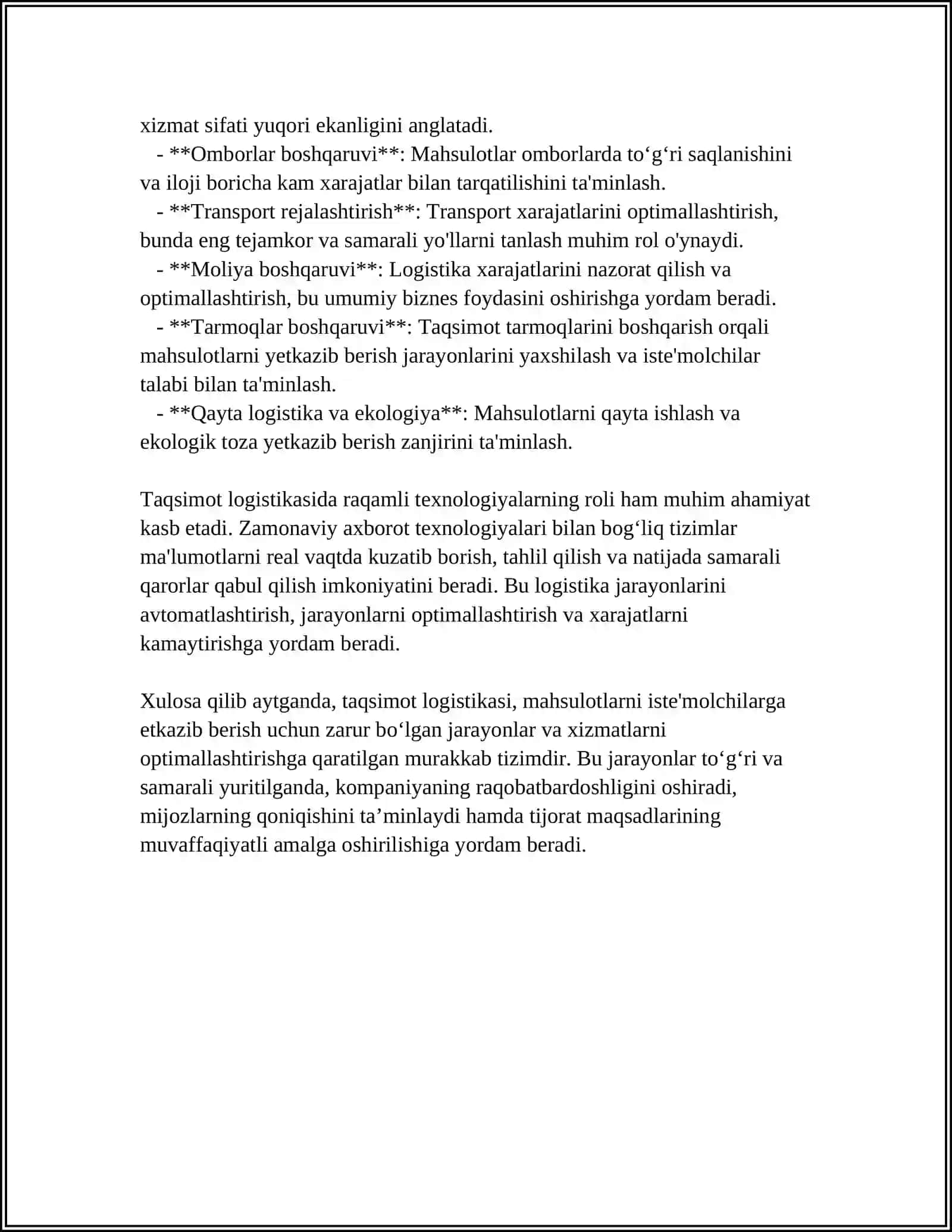 Taqsimot logistikasi 4