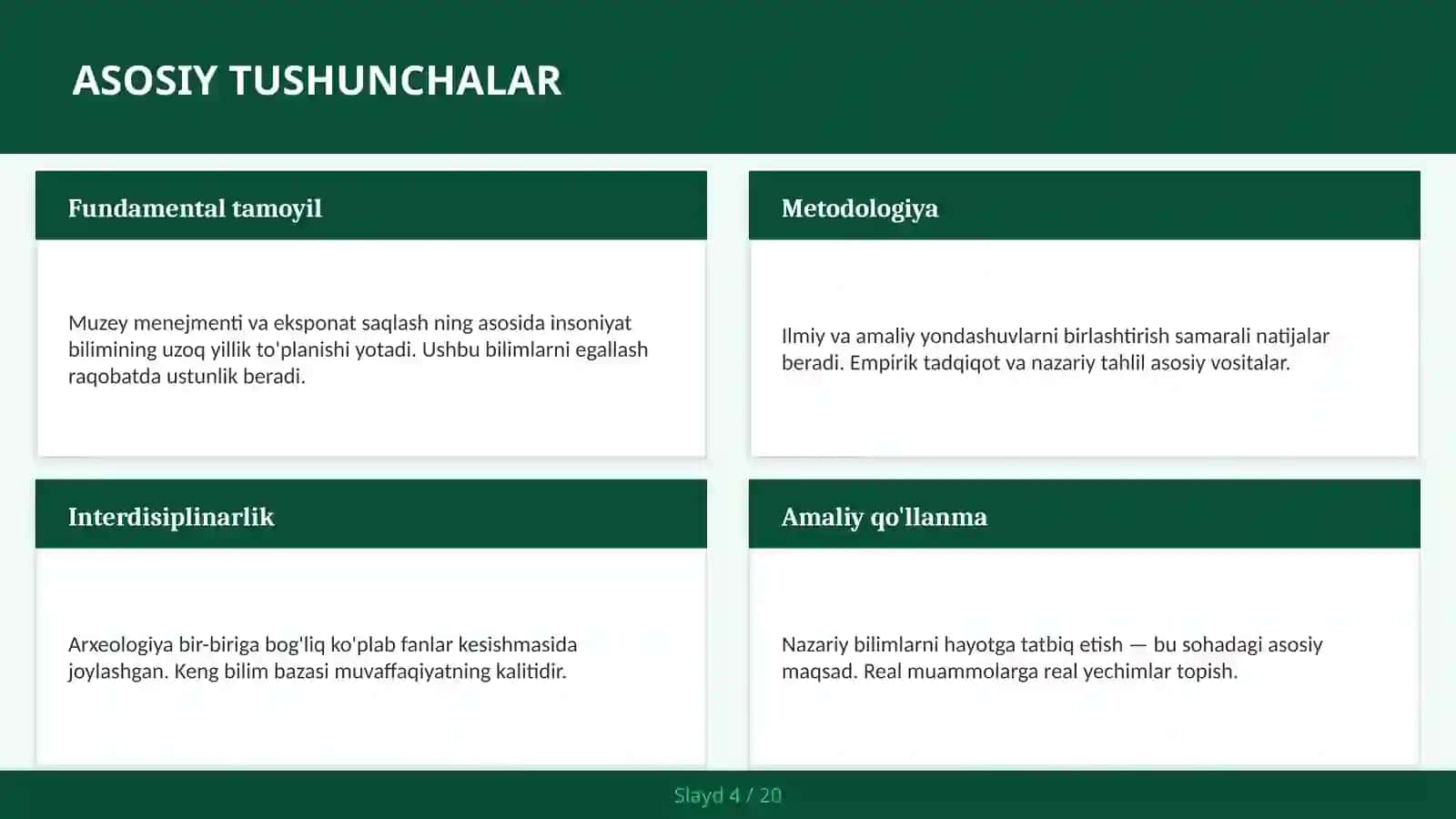 Muzey Menejmenti va Ekspozat Saqlash 4