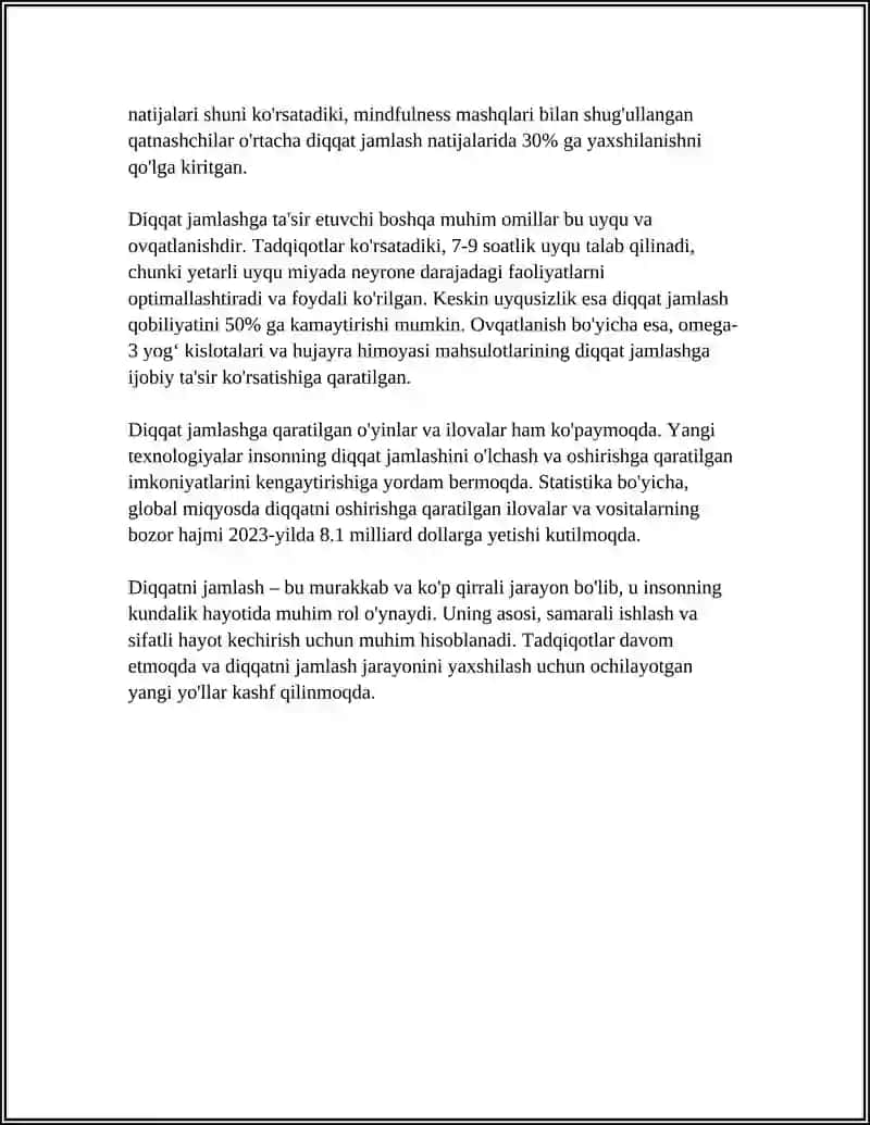 Diqqatni jamlash jarayonlari 4
