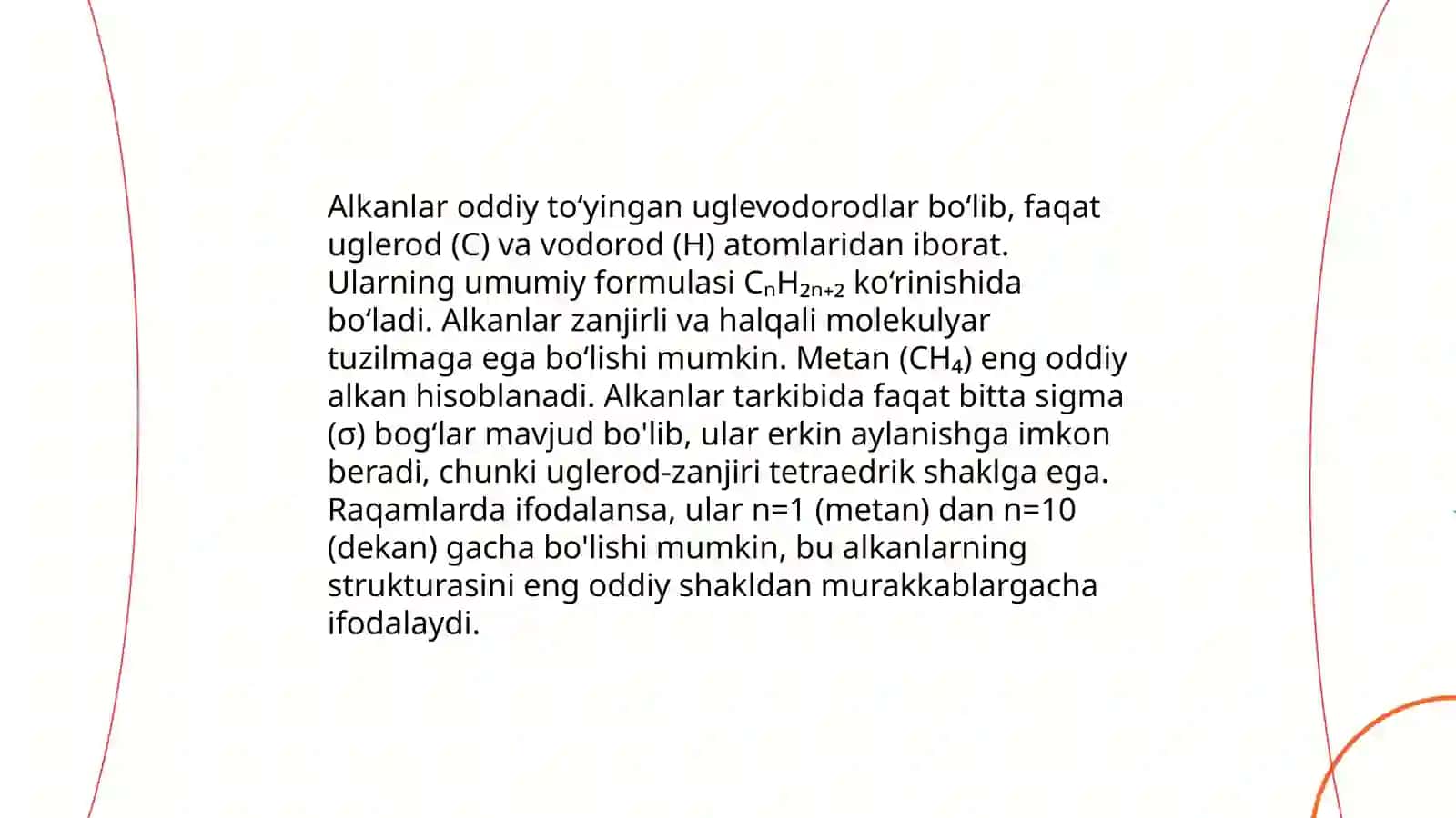 Alkanlarning fizik kimyoviy xossalari 4