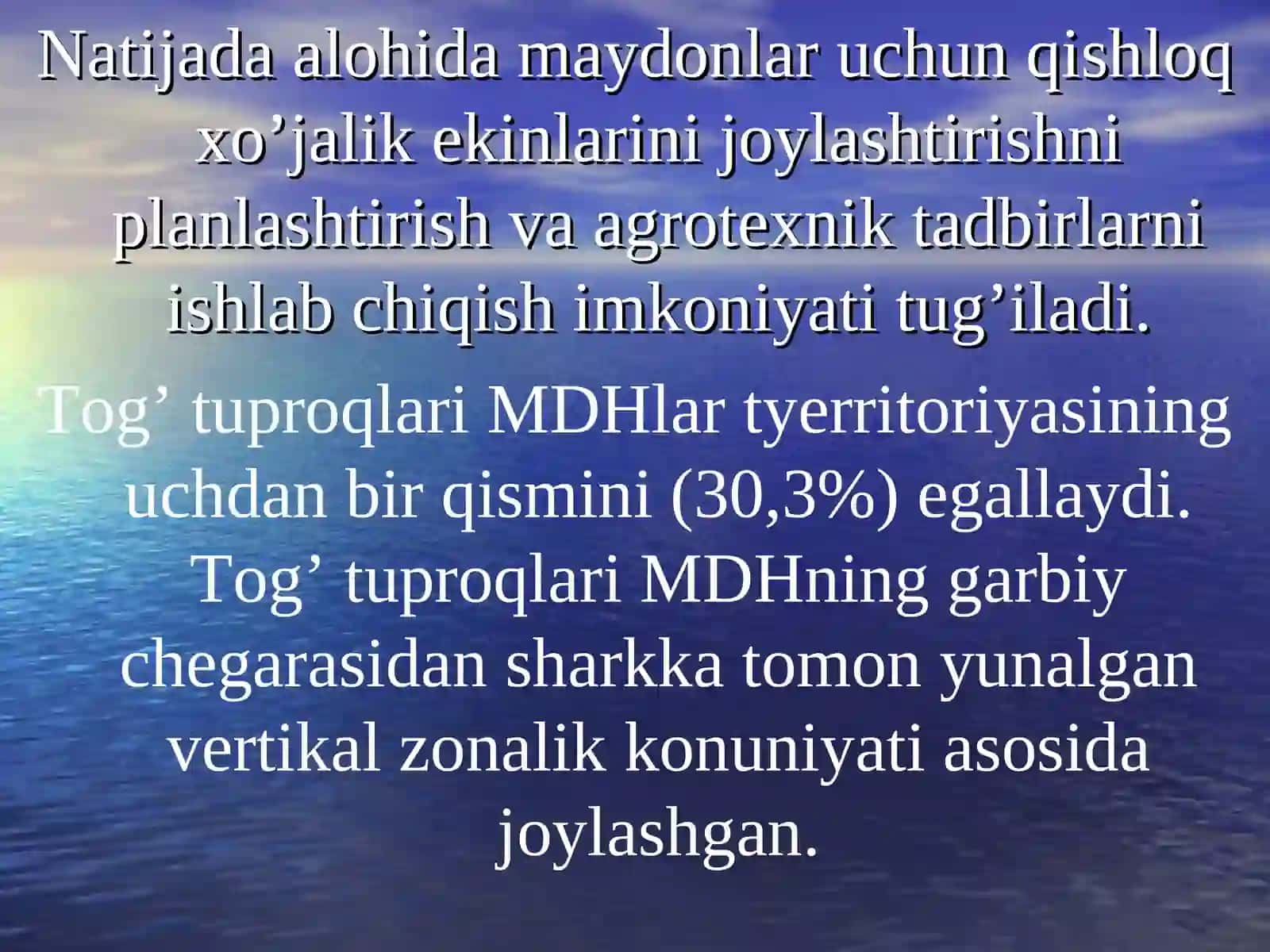 O’zbekiston tog’ va tog’oldi tuproqlari geografiyasi 4