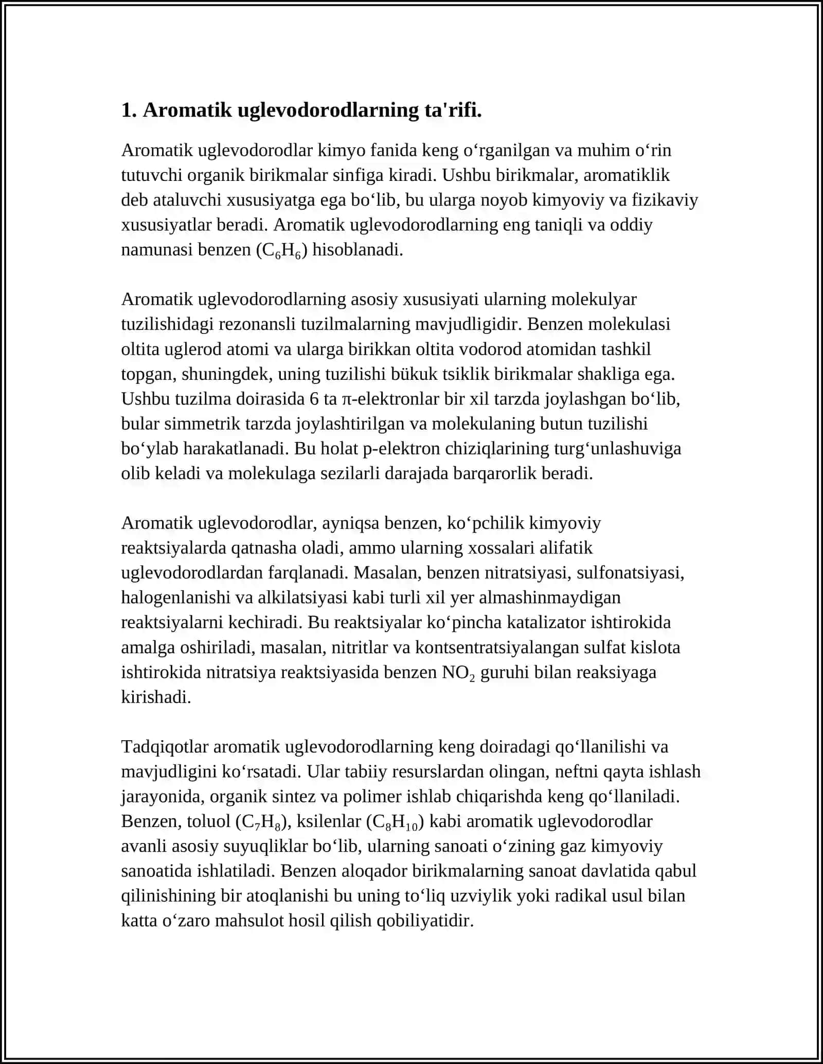 AROMATIK UGLEVODORODLAR ULARNING SINFLANISHI 4
