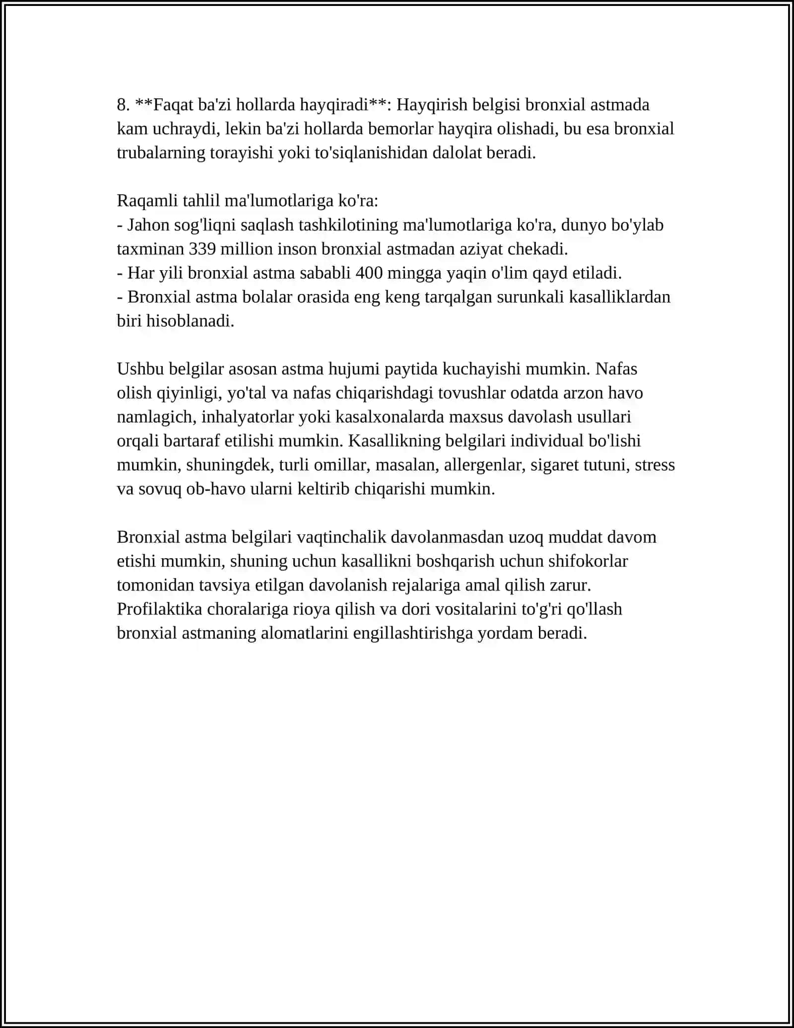 BRONXIAL ASTMA KASALLIKLARIDA BIRINCHI YORDAM 4