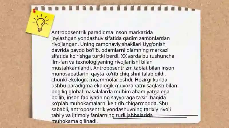 Antroposentrik paradigma 4