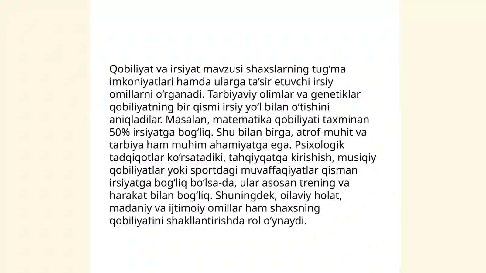 Qobilyat va uning rivojlanishi 4