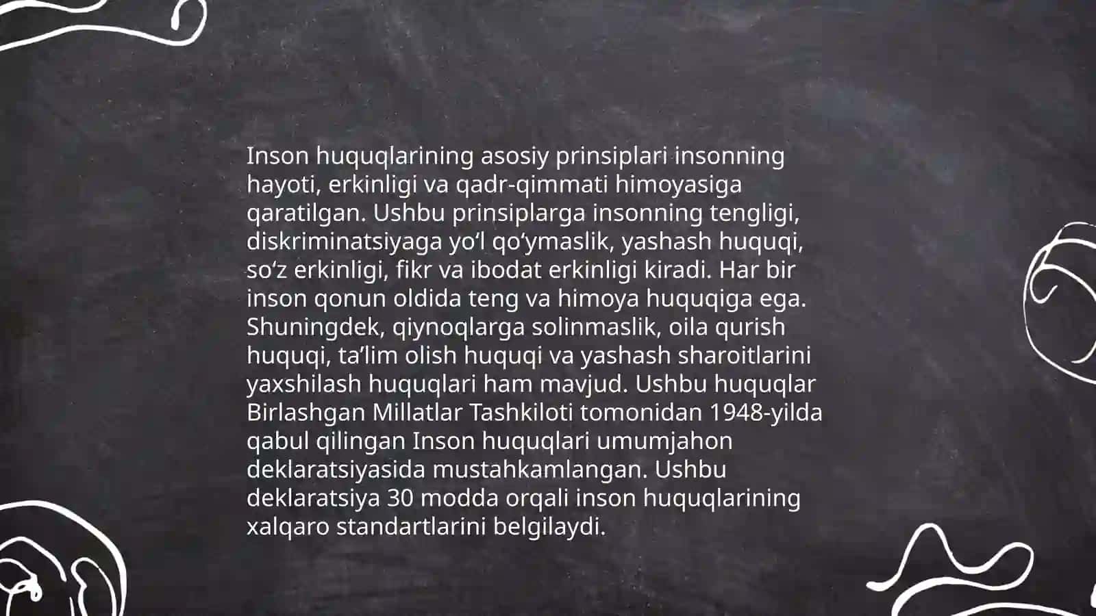 Inson huquqlarining o‘rni 4