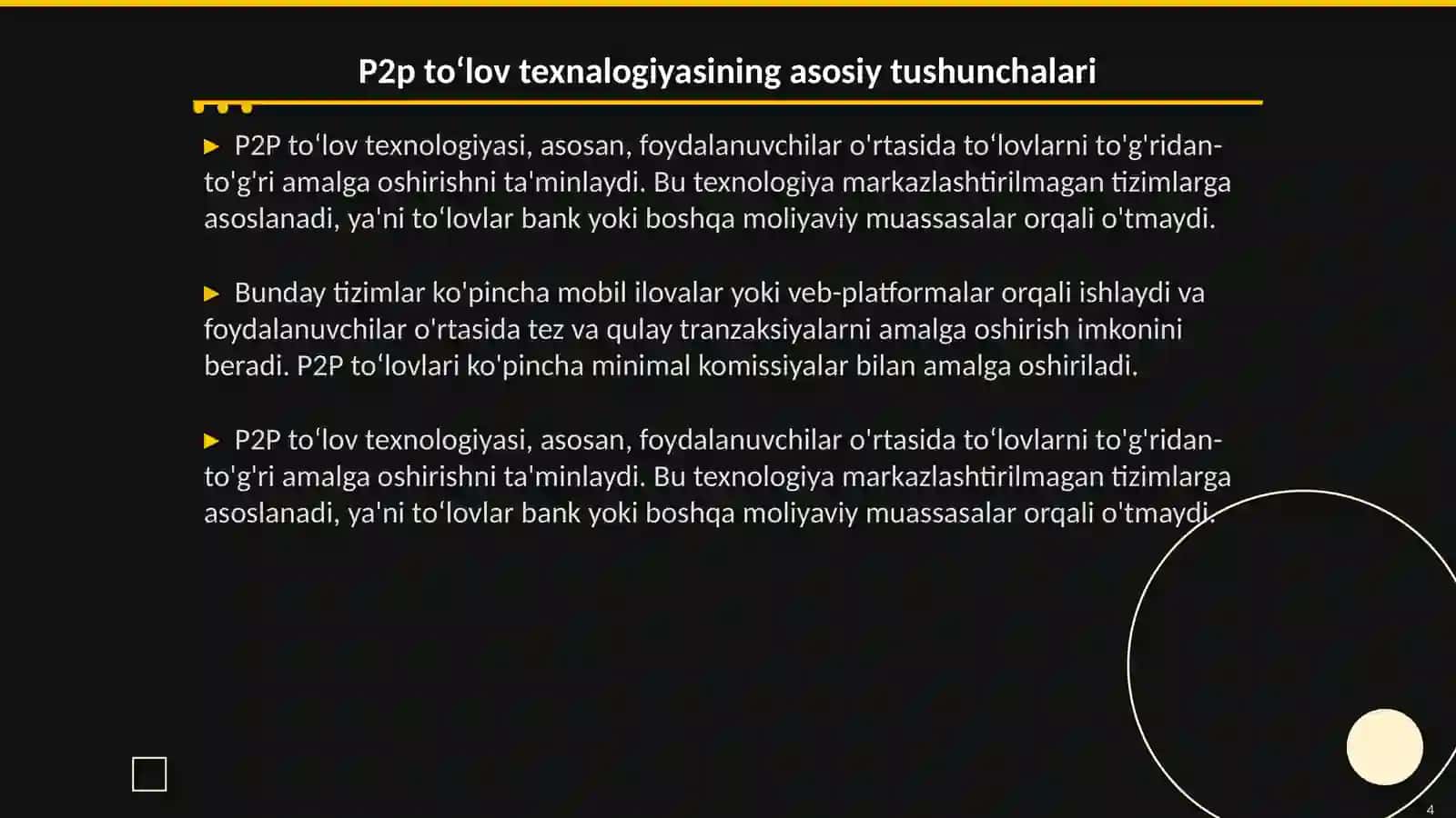 P2p toʻlov texnalogiyasi 4