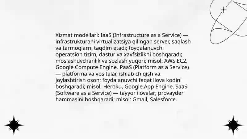 Bulutli texnologiyalar va ular bilan ishlash 4