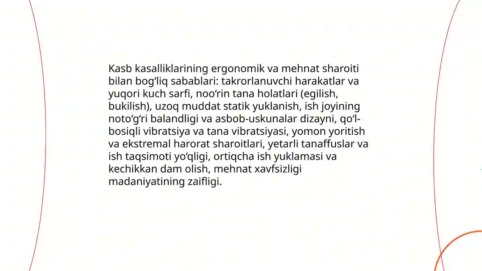 Kasb kasalliklarining kelib chiqish sabablari, oldini olish tadbirlari, ijtimoiy-iqtisodiy oqibatlari 4