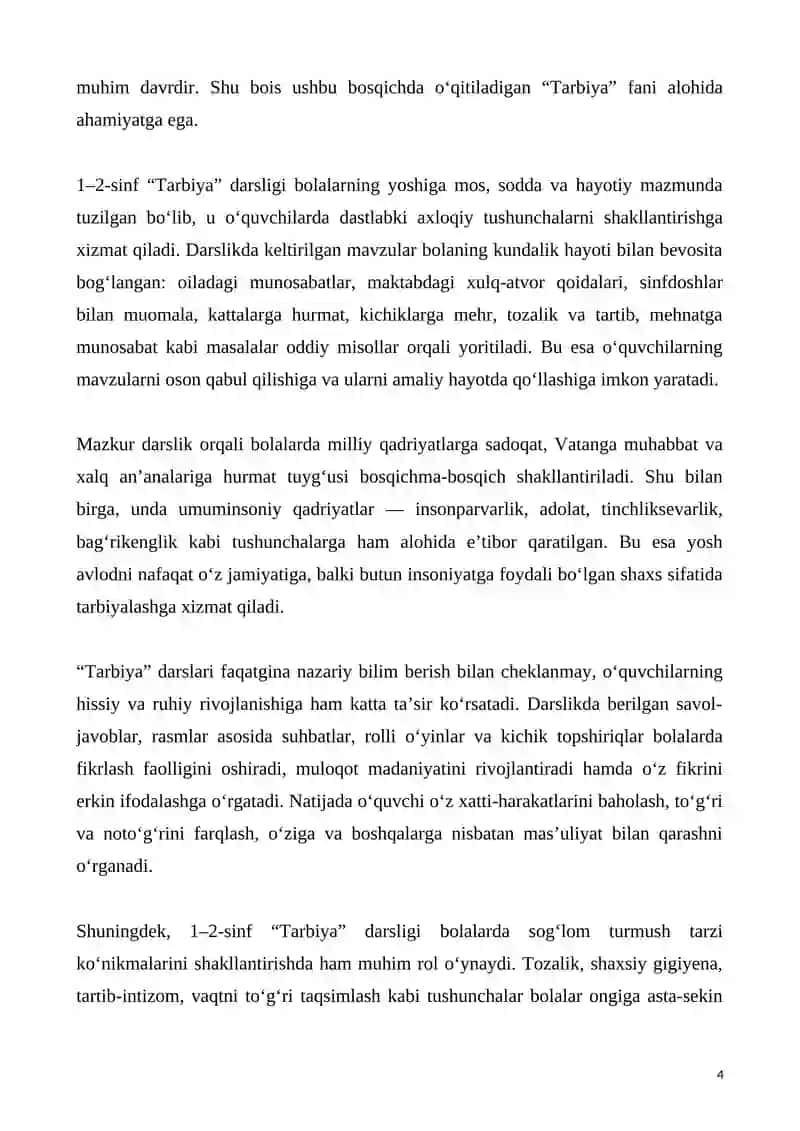 1-2-sinf tarbiya darsligini oʻrganish 4