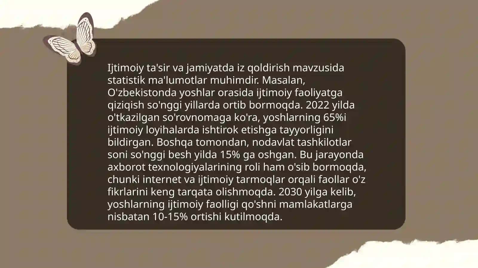 Yashamoq, oʻzidan yaxshi nom qoldirmoq 4