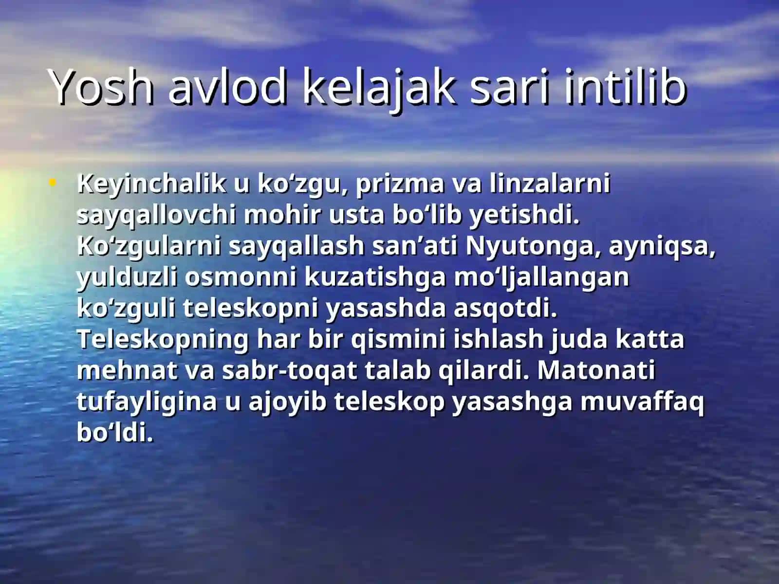 Issak Nyuton hayoti va ijodi 4