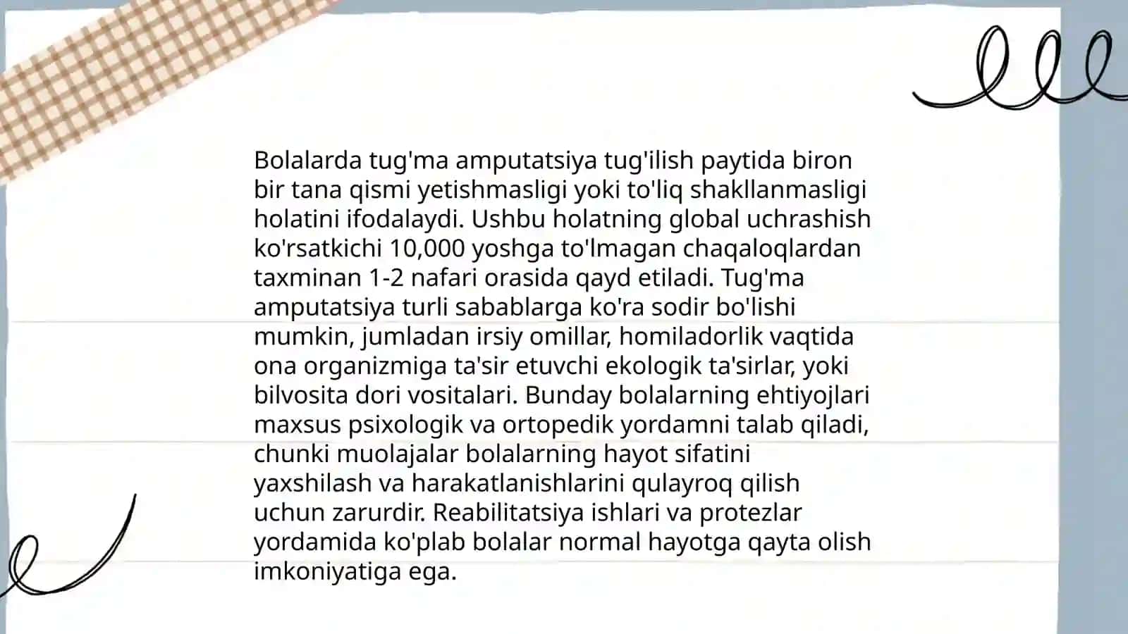 Bolalarda qol amputatsiyasi 4