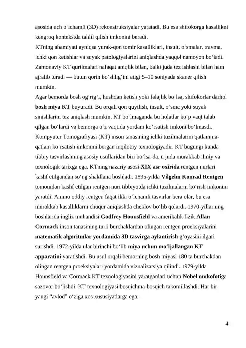 Kompyuter Tomografiyasi (KT) 4