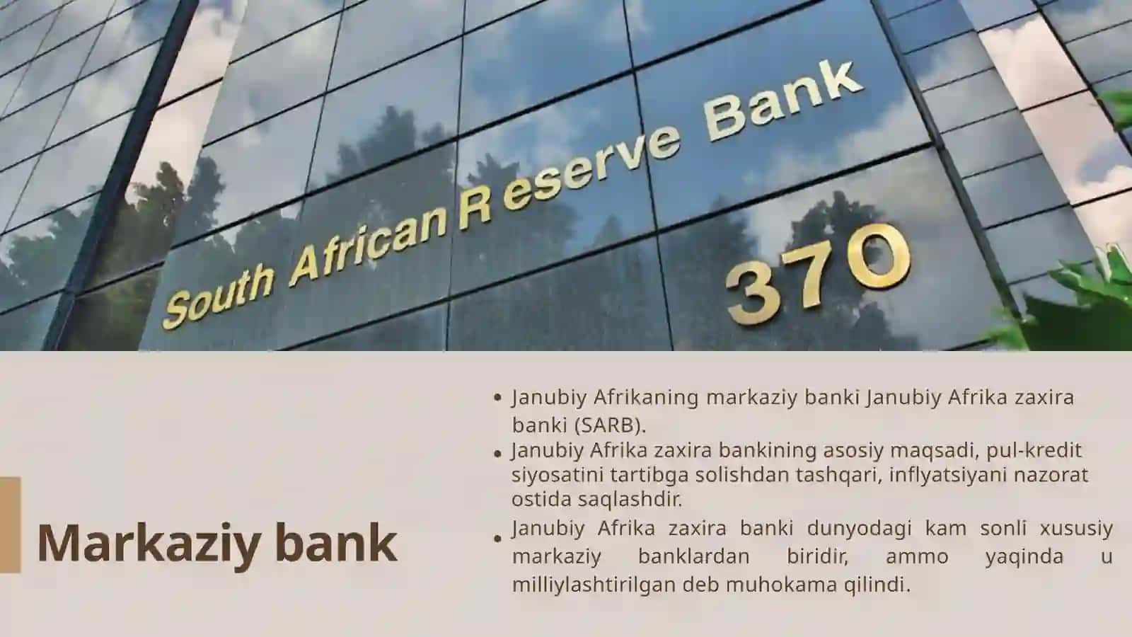 Janubiy Afrika Respublikasi Moliya tizimi 4