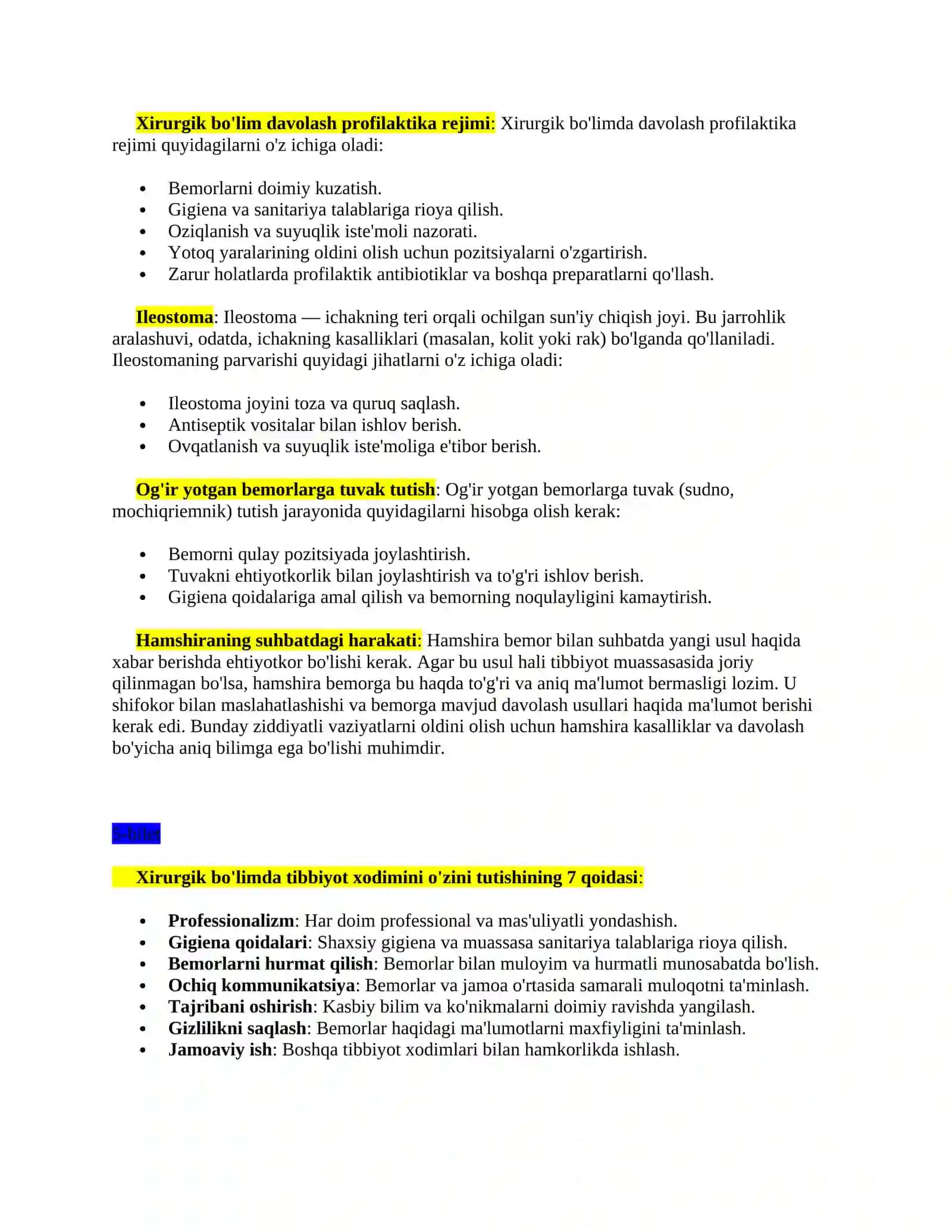 TKK XIRURGIYADAN JAVOBLAR 4