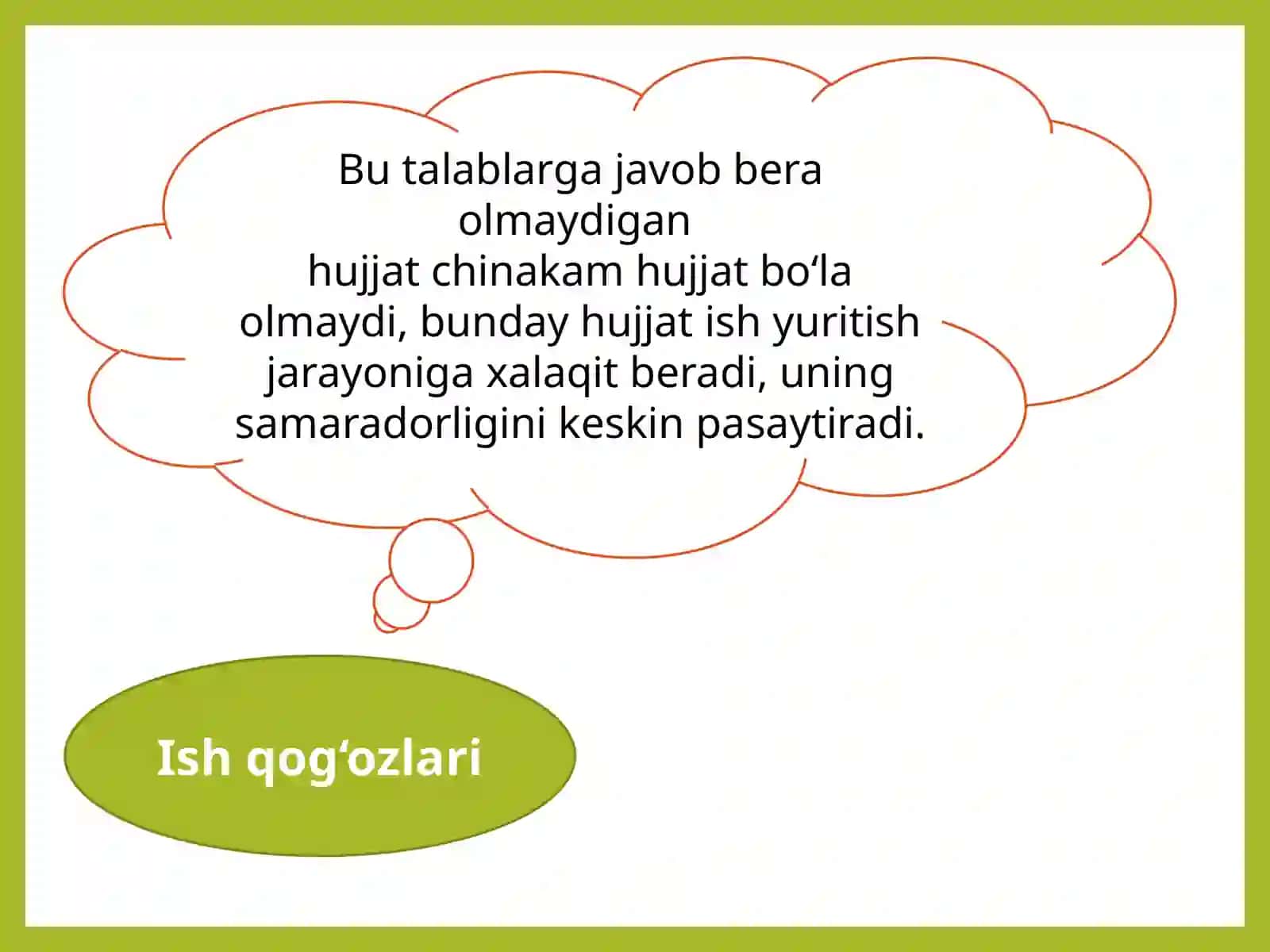 ISH QOG‘OZLARI USTIDA ISHLASH.BAYONNOMA 4