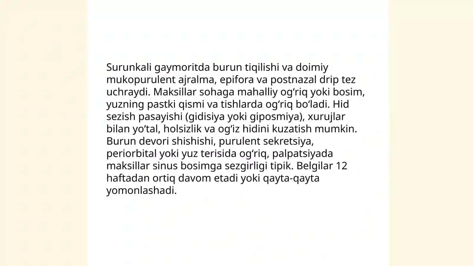 Surunkali sinusitlar — taʼrif va tasnif 4