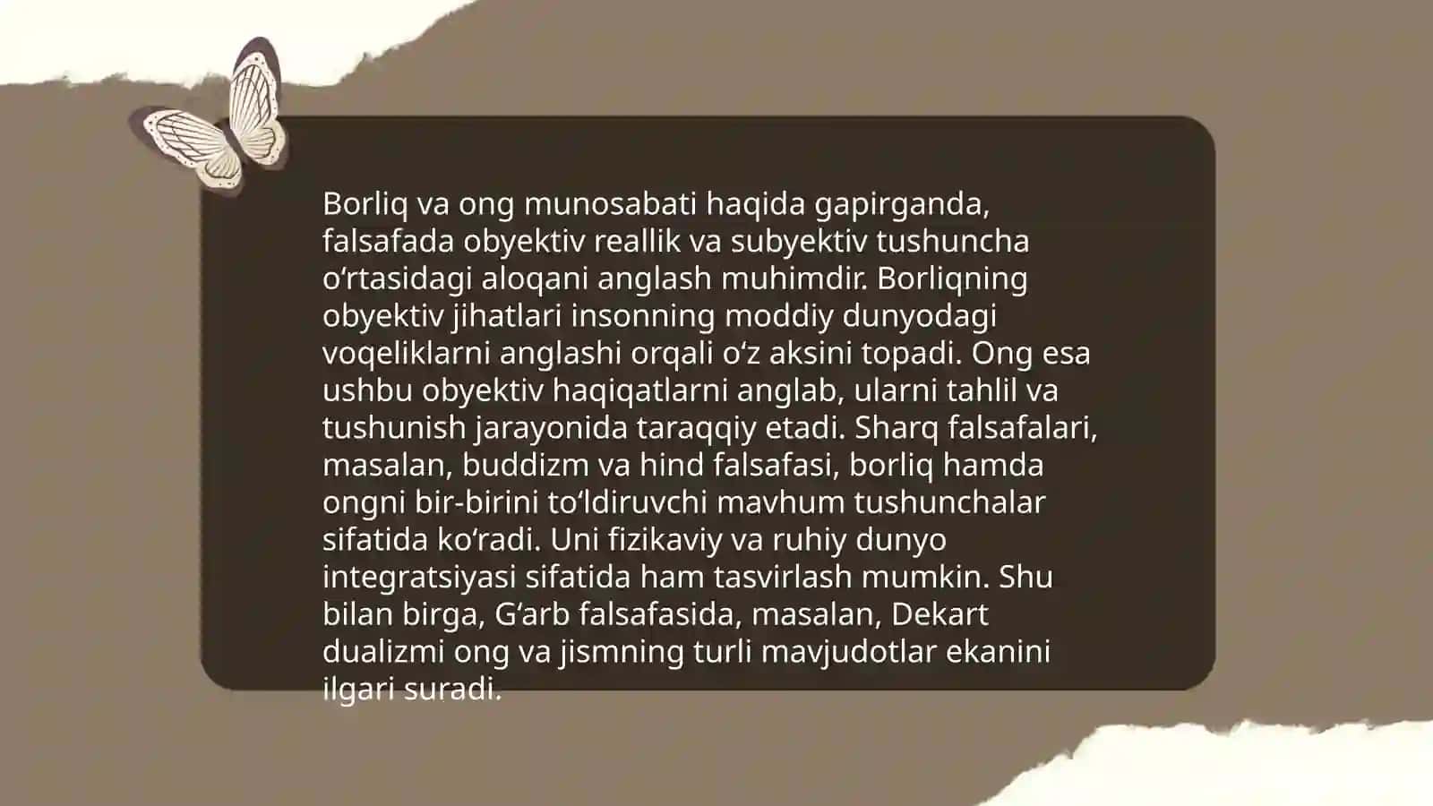 Borliq muammosi va talqini 4