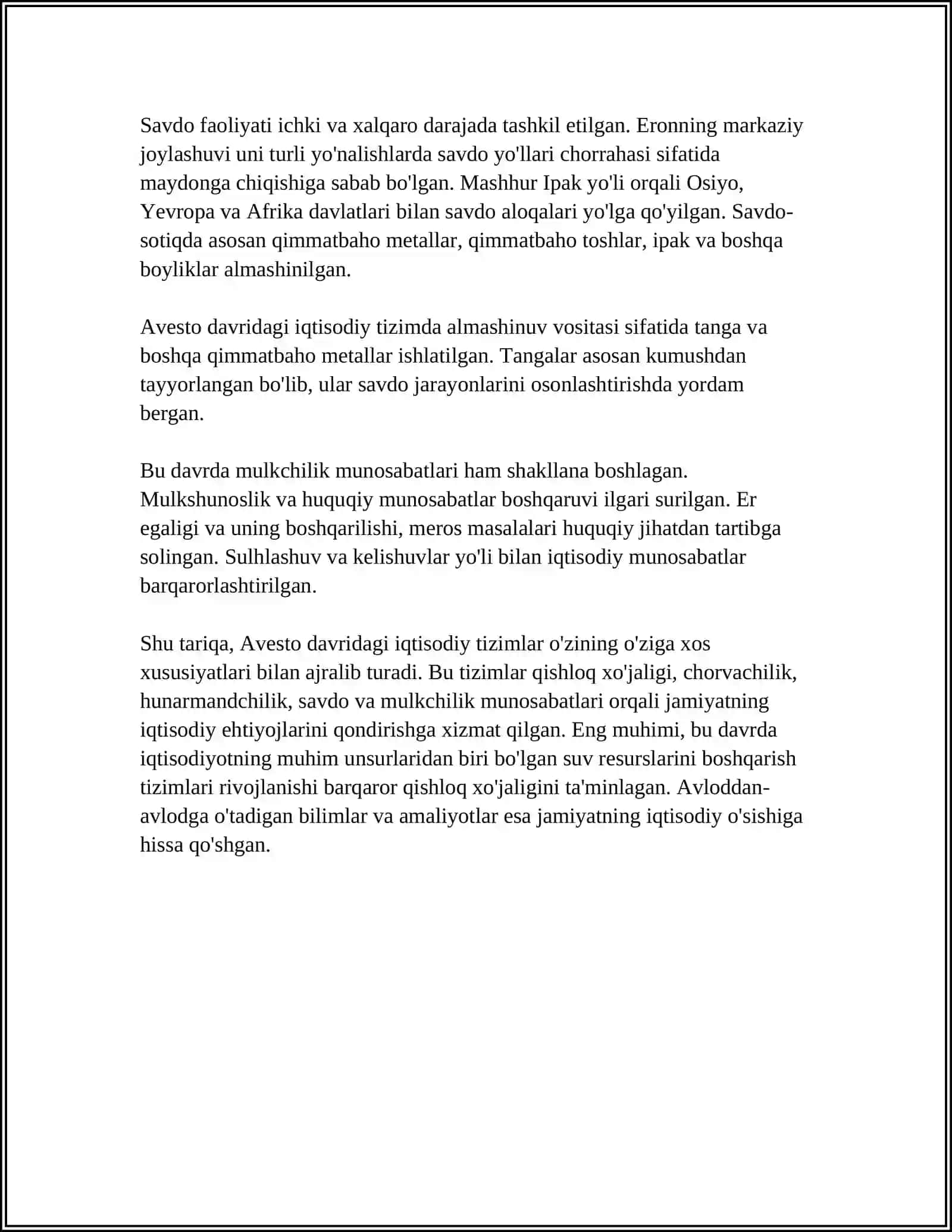 AVESTODAGI IQTISODIY QARASHLAR 4