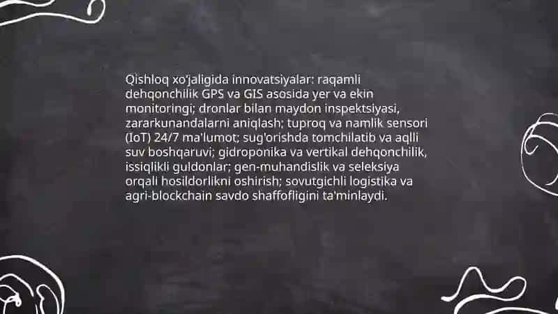 SOHANING INNOVATSION YANGILIKLARI HAQIDA 4