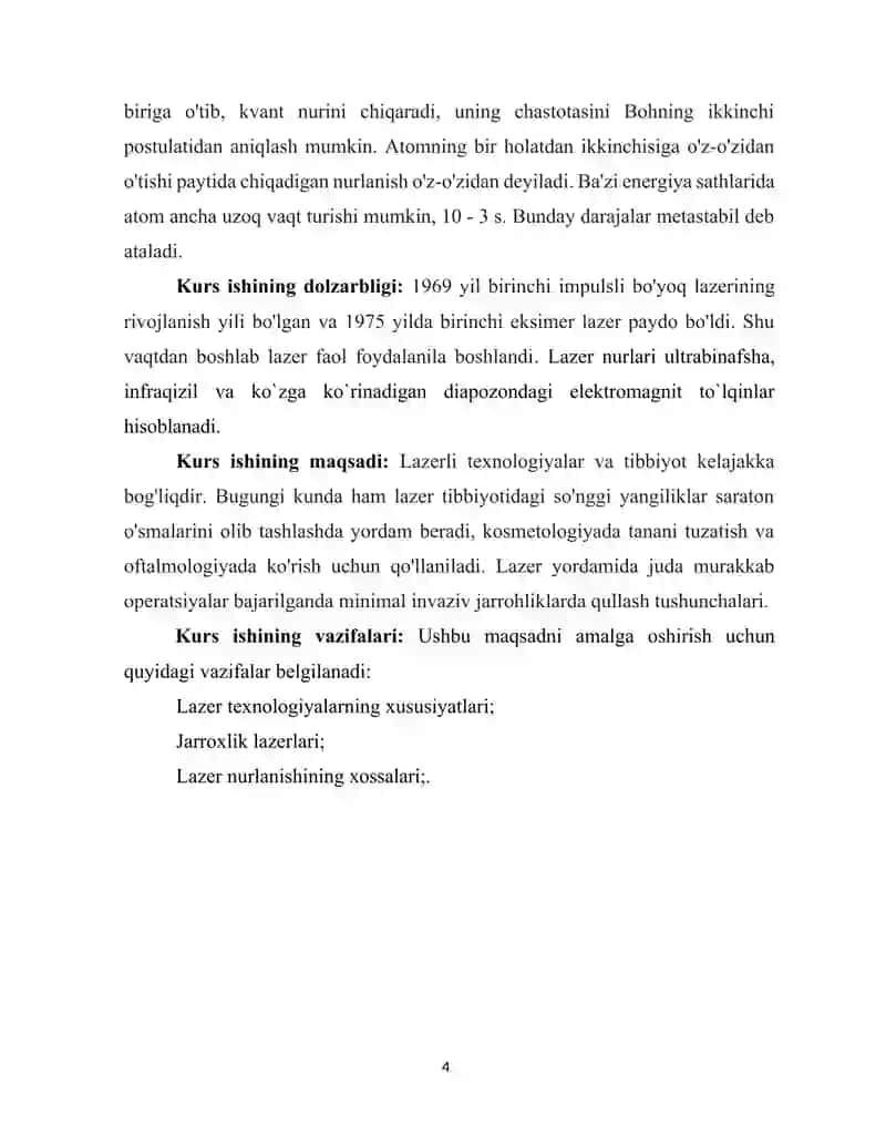 LAZERLARNI MEDITSINADA QO`LLANISHI. 4
