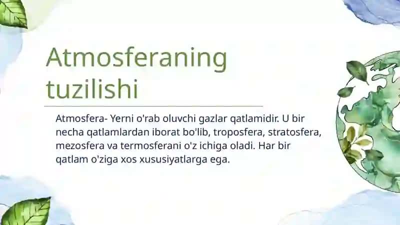 Atmosfera Ifloslanishi 4