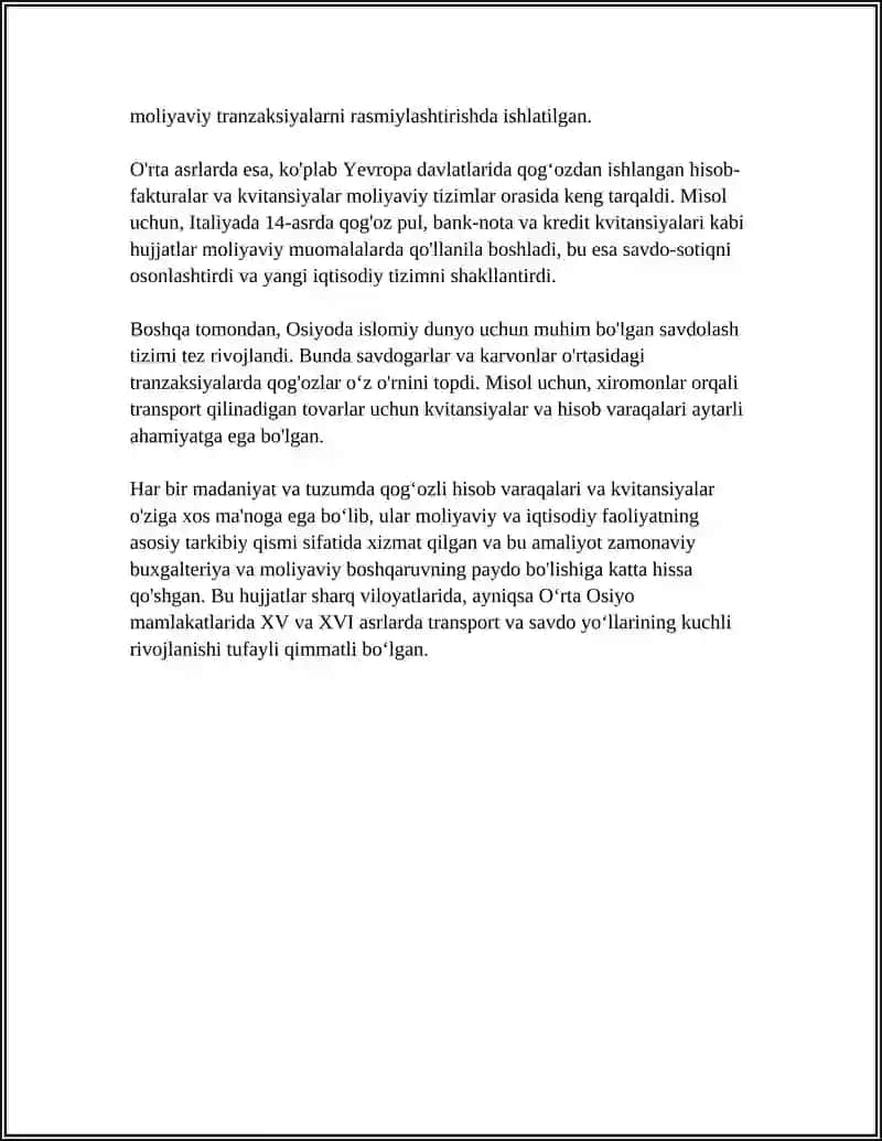 MUSTAQIL ISH Mavzu: QOGʻOZ PULLARNING RIVOJLANISH BOSQICHLARI 4