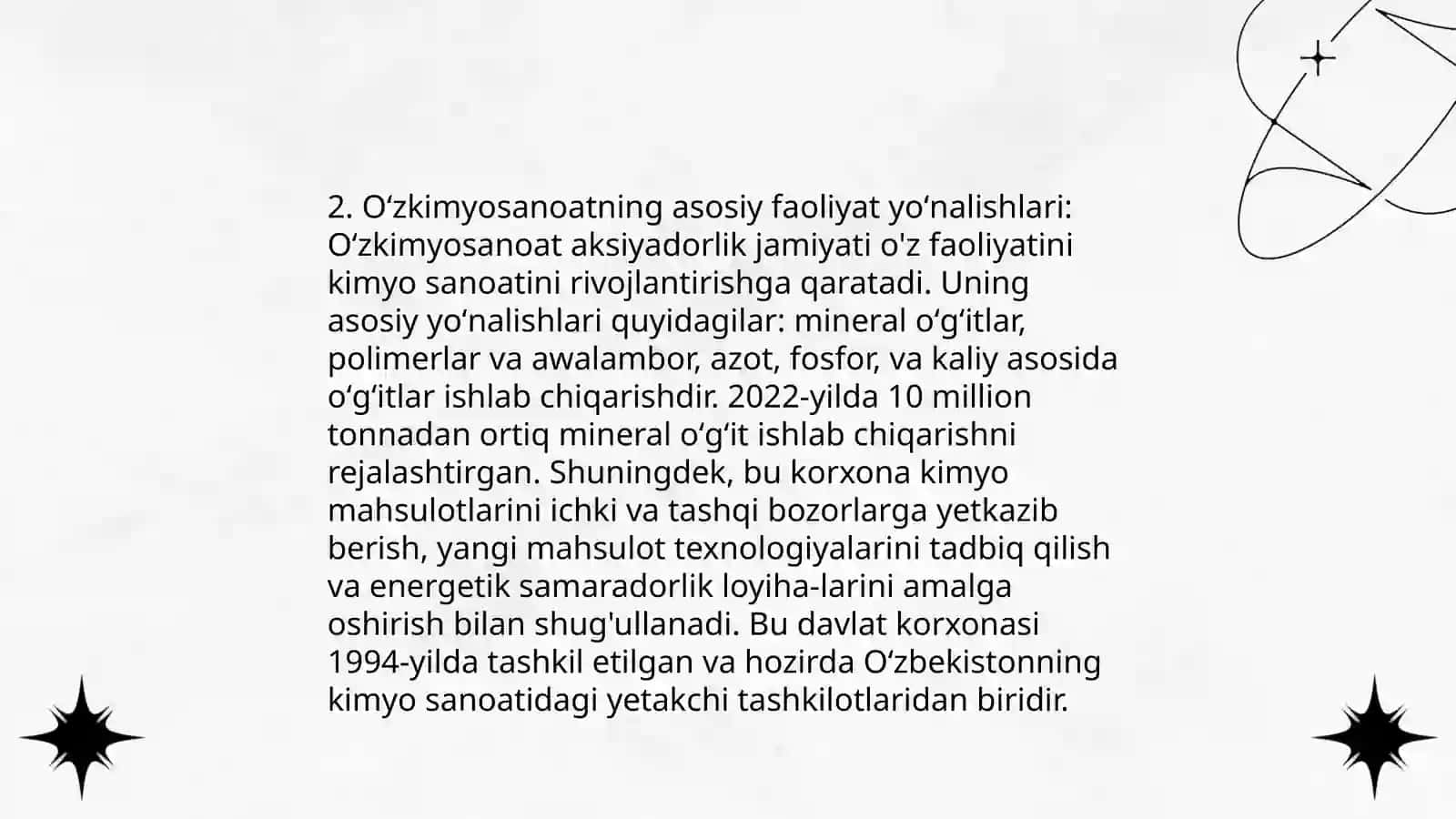 Oʻzkimyosanoat tarixi 4