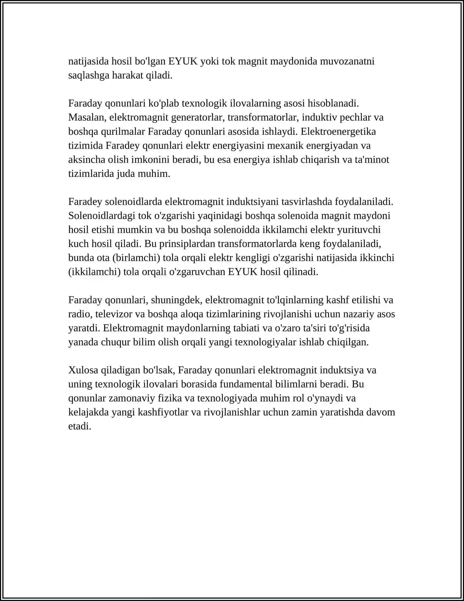 FARADEY QONUNLARI 4