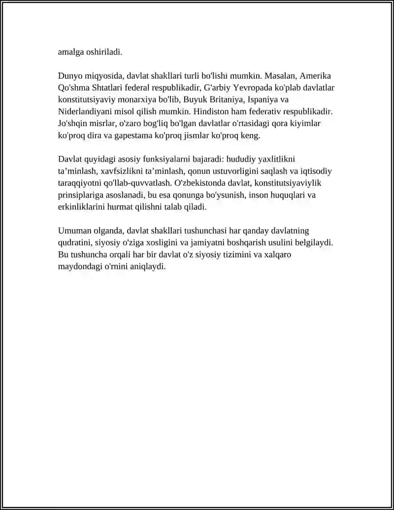 DAVLAT SHAKLLARI TUSHUNCHASI 4