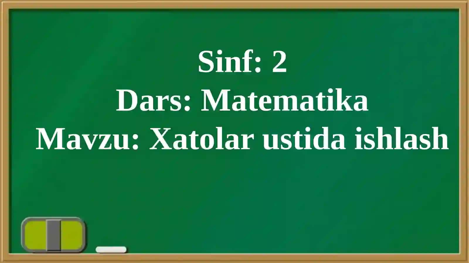 Matematika: Xatolar ustida ishlash 4
