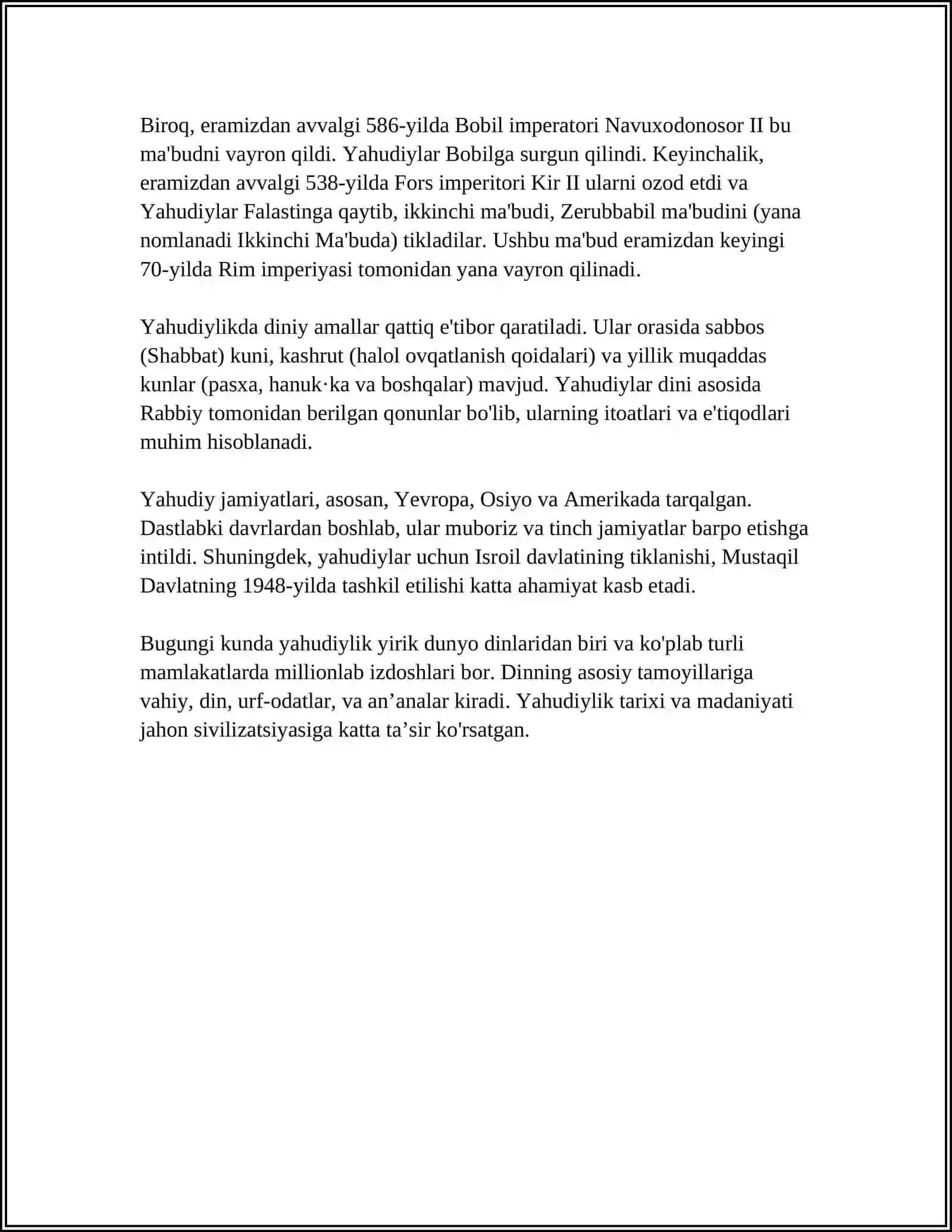 YAHUDIYLIK TALIMOTI 4