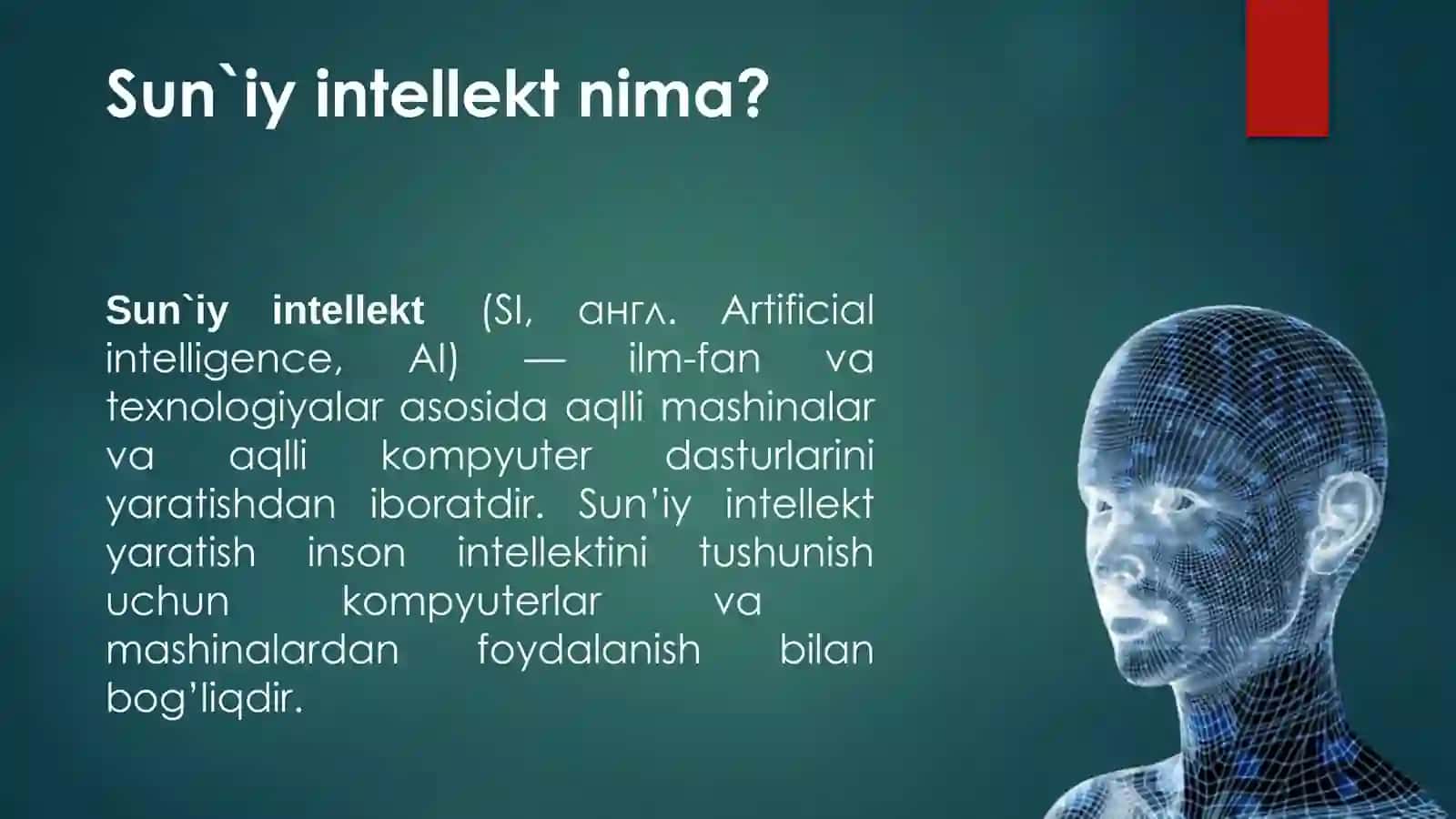 SUN’IY INTELLEKT VA NEYRON TO‘RLI TEXNOLOGIYALAR 4