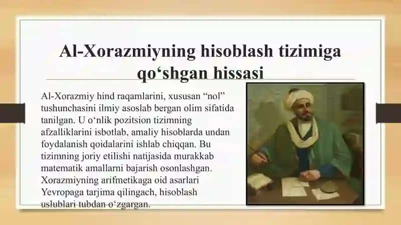 Oʻrta asr Sharq allomalaring matematikaga qoʻshgan hissalari 4