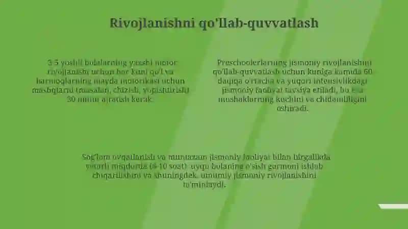 Jismoniy sifatlar va rivojlanish 4