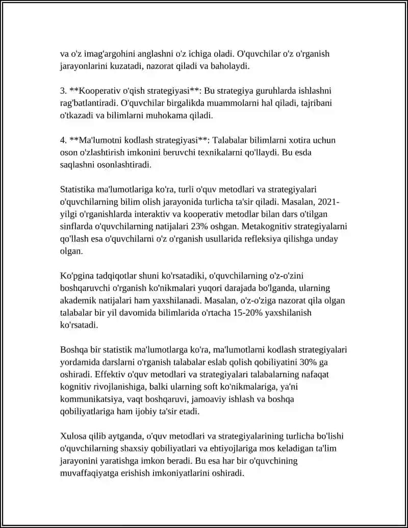 TA'LIM METODLARI VA VOSITALARI 4