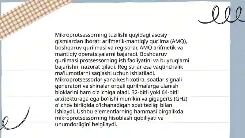Mikroprotsessorli tizimlar 4