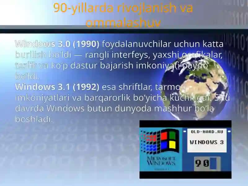 Windows Operatsion Tizimi 4