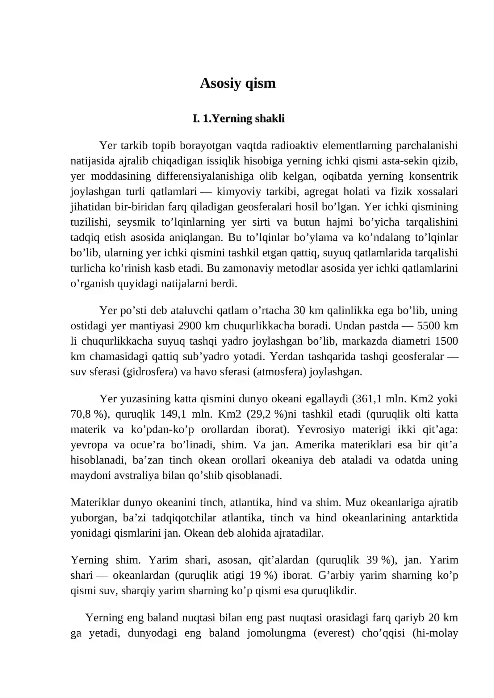 Yerning sharsimonligining geografik oqibatlari 4