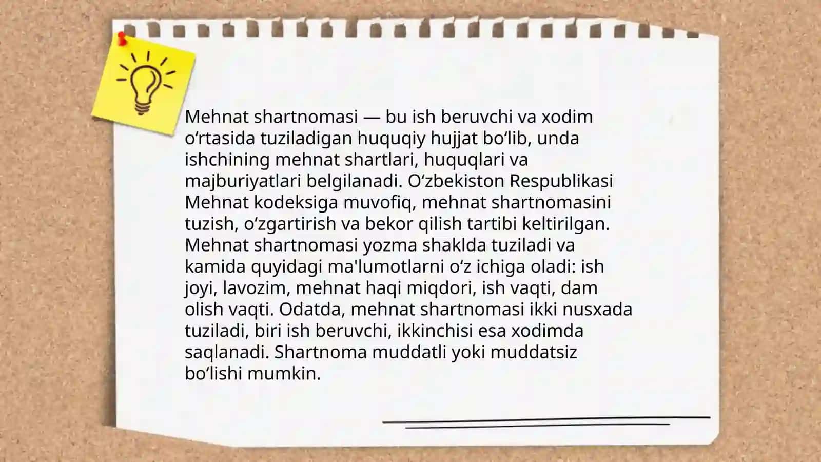 Ish haqi va mexnat munosabatlari 4