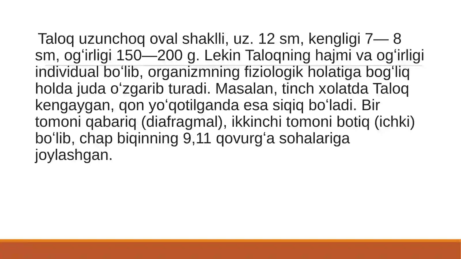Limfatizimi.Taloqning tuzilishi 4