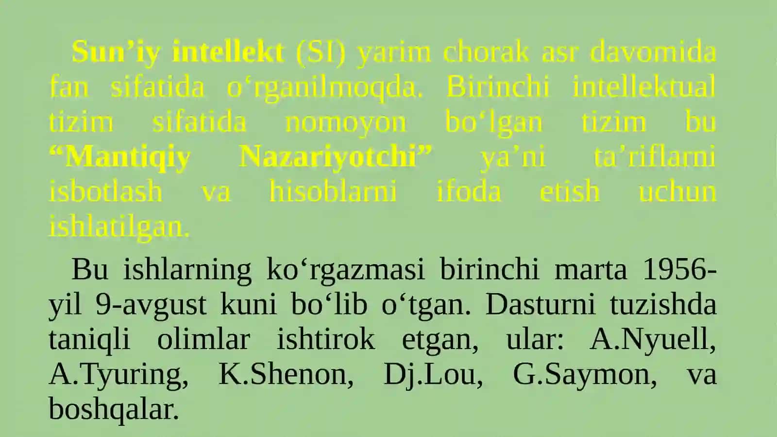 Sun'iy intellekt va tushuncha sivauning rivojlanishi 4