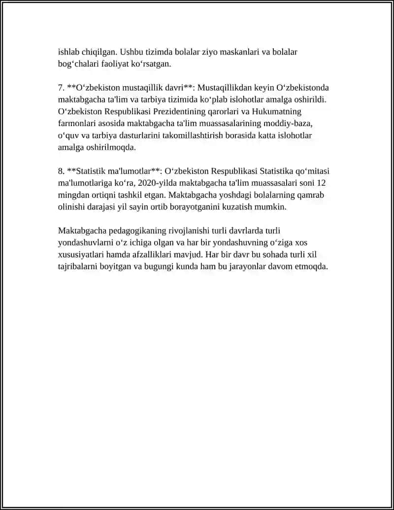 MAKTABGACHA PEDOGOGIKANING RIVOJLANISHI 4