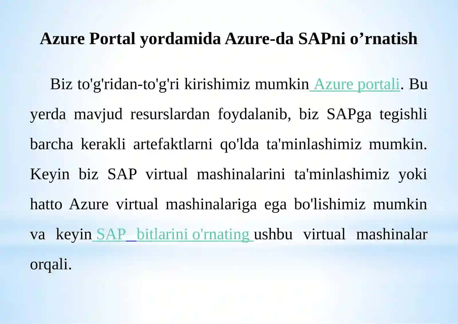 Windows Azure xarakteristikasi, o’rni, imkoniyatlari 4