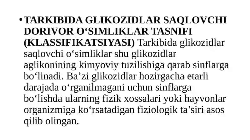 Yurak glikozidlarining kimyoviy tuzilishi va ahmiyati 4