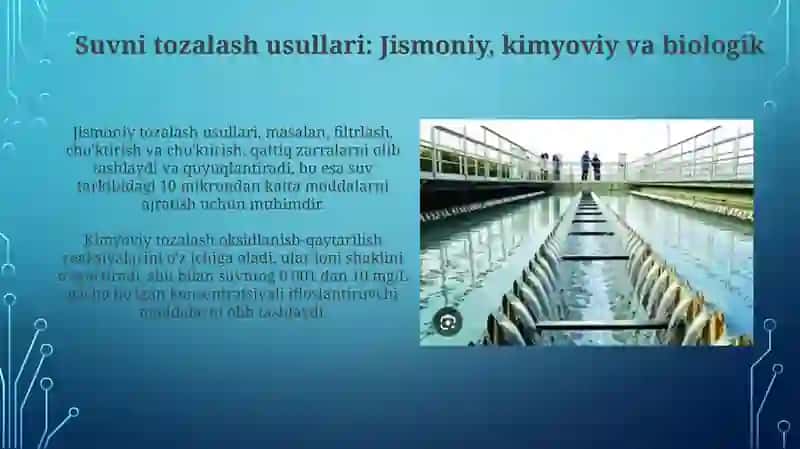Suvlarni har-xil kimyoviy moddalardan tozalash 4