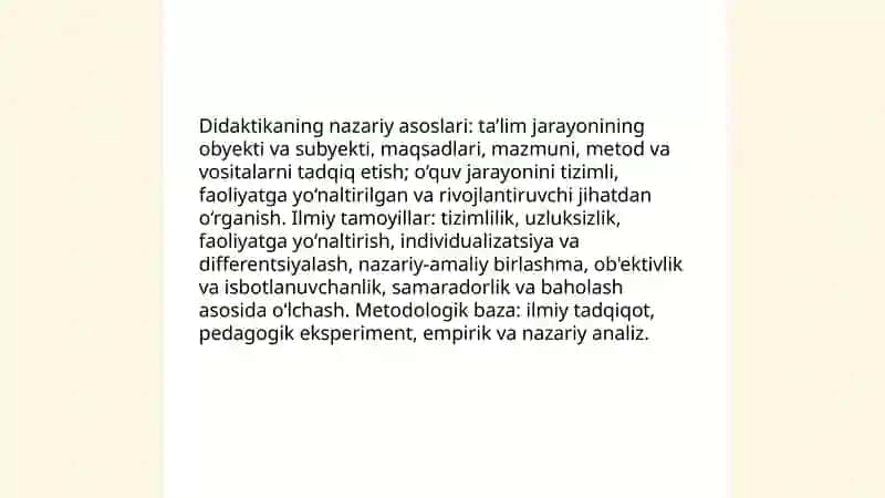 Didaktika taʼlim nazariyasi sifatida 4